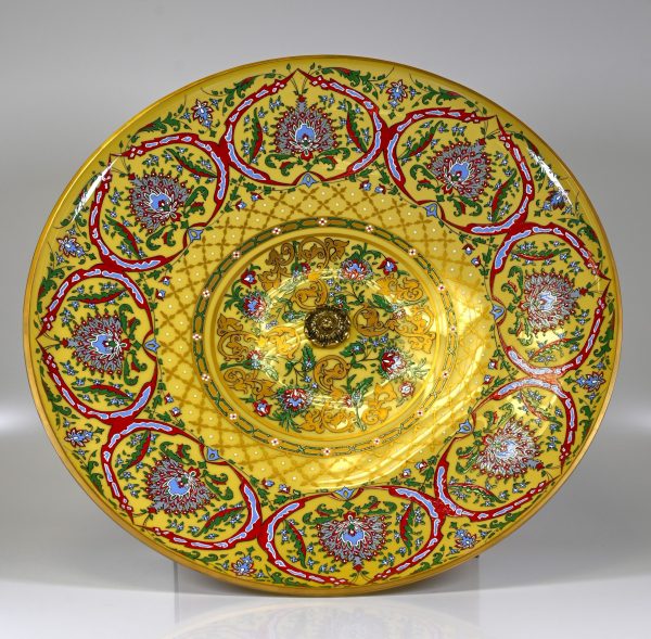 Schüssel  Bohemia Gold handbemalt, gelb