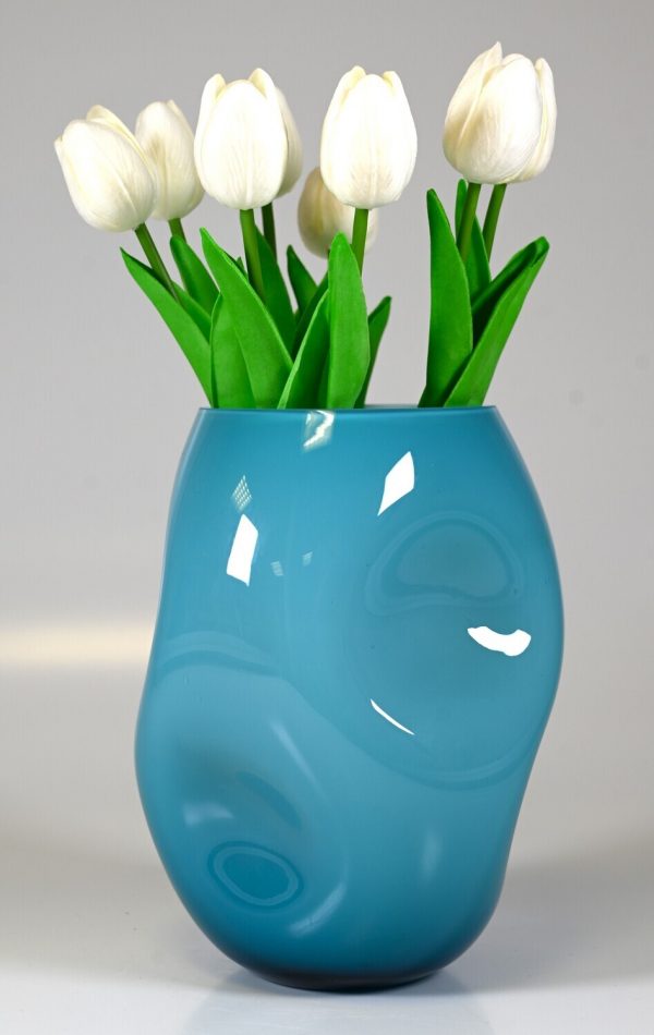 Vase triplex zerquetscht , aquamarin – Bild 3