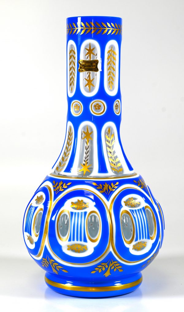 Vase / Wasserpfeifevase dunkelblau, massiv