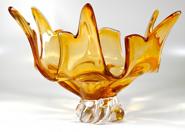 Obstschale amber, massiv