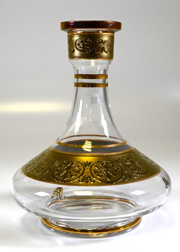 Vase / Wasserpfeifevase transparent- gold