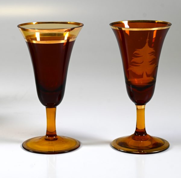 Gläser 2stk. amber