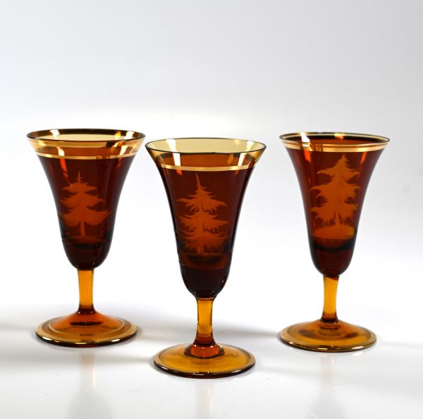 Gläser 3stk. amber mix